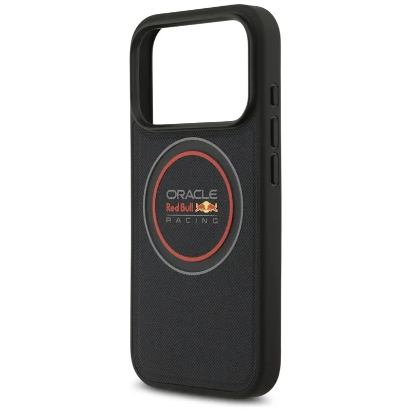 Red Bull Meshed Logo and Red Ring MagSafe – iPhone 17 Pro dėklas (tamsiai mėlynas)