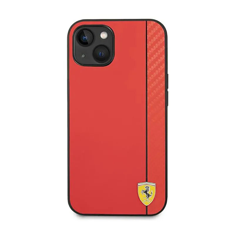 Ferrari Carbon – dėklas iPhone 14 Plus (raudonas)