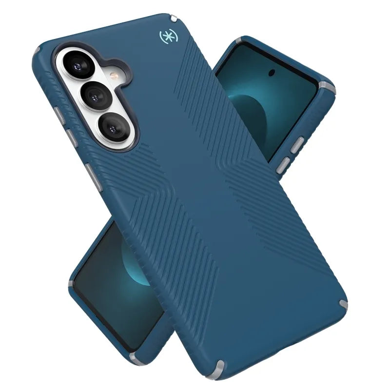 Speck Presidio2 Grip Magnet – Samsung Galaxy S26+ MagSafe dėklas (Deep Sea/Silver Metallic/Spell Blue)