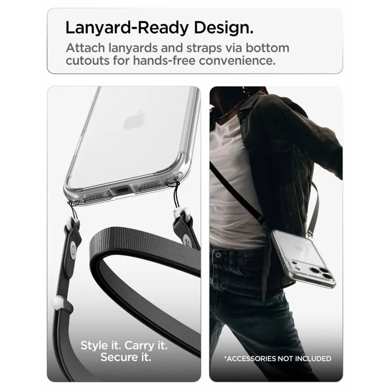 Spigen Ultra Hybrid – dėklas, skirtas iPhone 18 Pro Max / 17 Pro Max (skaidrus)