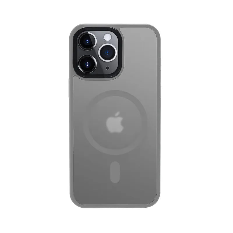 Crong Hybrid Frost MAG Cover – iPhone 15 Pro Max MagSafe dėklas (pilkas)
