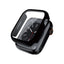 Crong Hybrid Watch Case – dėklas su stiklu, skirtas Apple Watch 45 mm (juodas)