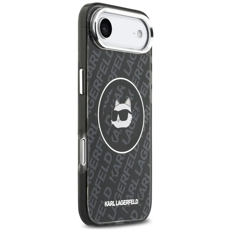 Karl Lagerfeld IML Choupette Head Logo MagSafe – dėklas iPhone Air (juodas)