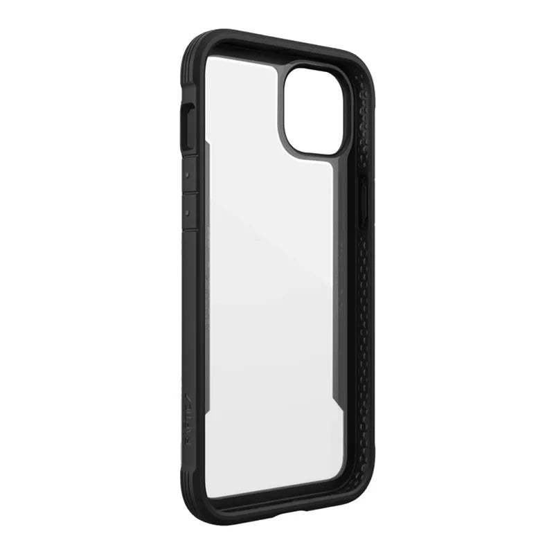 X-Doria Raptic Shield – aliuminis dėklas, skirtas iPhone 14 Plus (atsparus kritimui iš 3 m aukščio) (juodas)