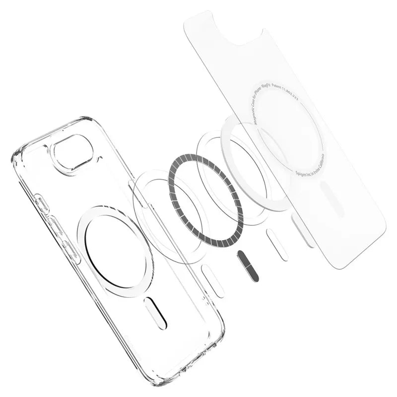Spigen Ultra Hybrid Mag MagSafe – dėklas iPhone 17e / 16e (Frost White)