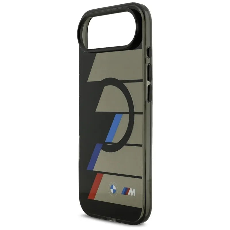BMW M IML Metal Buttons Tricolor Lines MagSafe – dėklas iPhone Air (juodas)