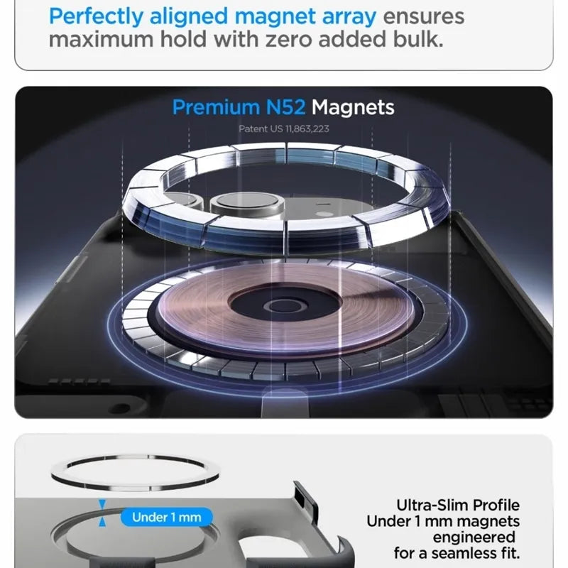 „Spigen Nano Pop Mag MagSafe“ – „iPhone Duo“ dėklas (juodojo sezamo spalvos)