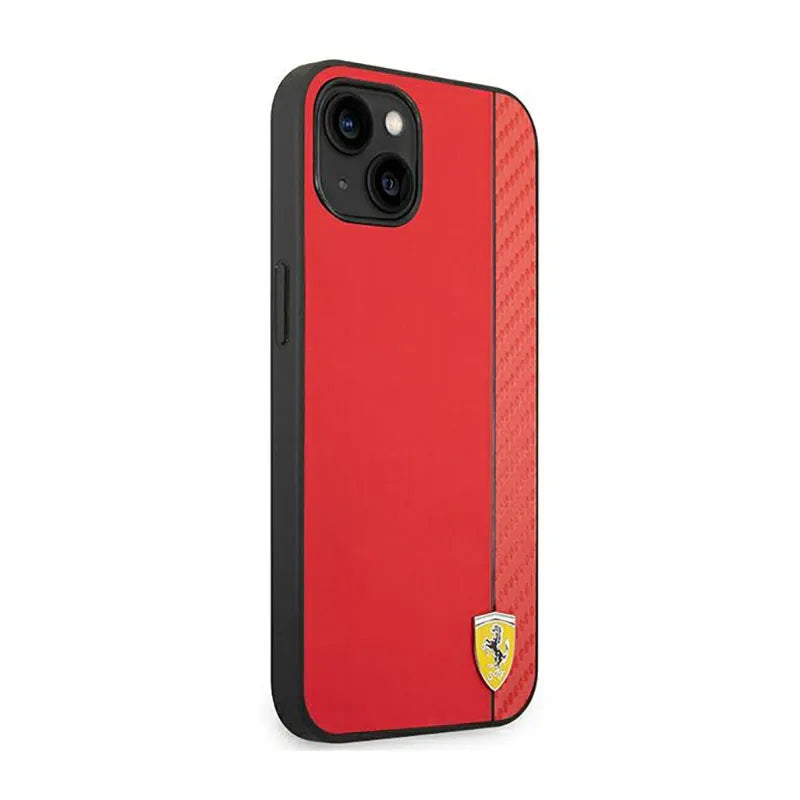 Ferrari Carbon – dėklas iPhone 14 Plus (raudonas)