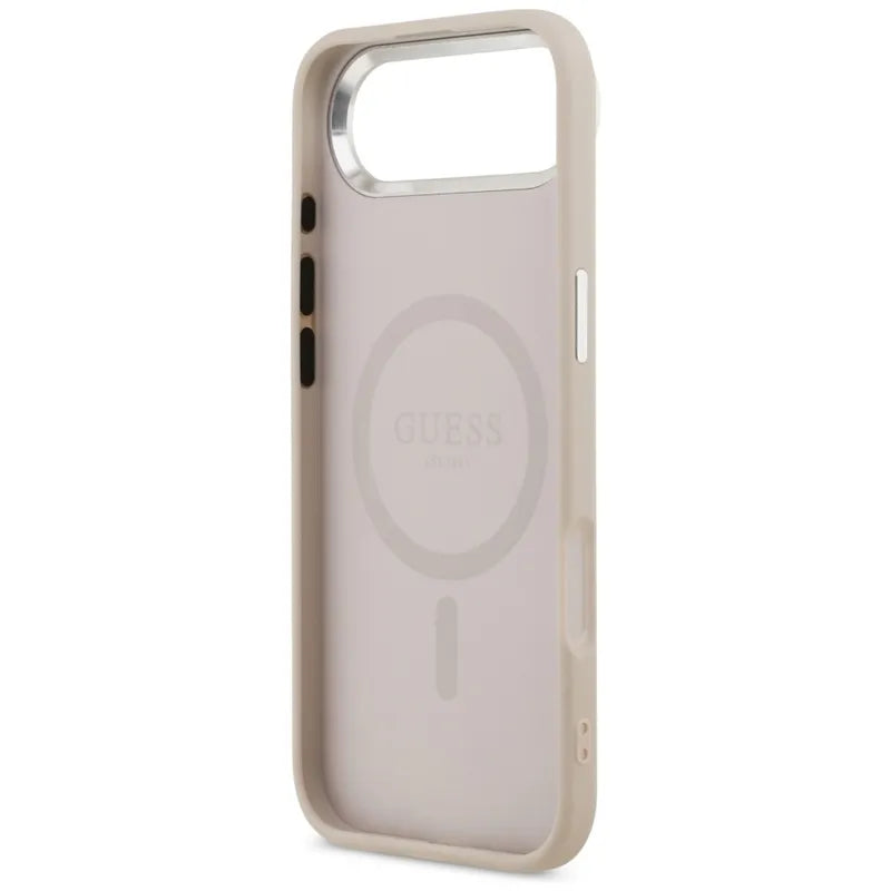 Guess Triangle Logo MagSafe – dėklas iPhone Air (rožinis)