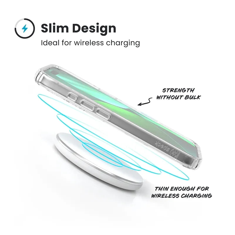 Speck Presidio Perfect-Clear – iPhone 17 dėklas (skaidrus)