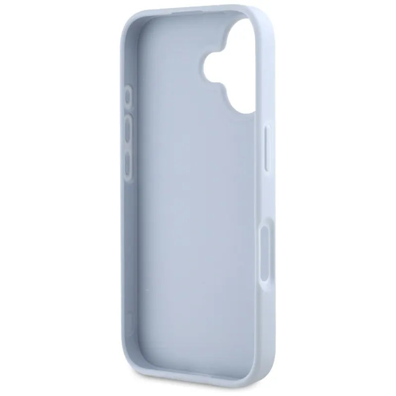 Guess Grained Big 4G Logo Small Classic Logo - dėklas iPhone 16 (mėlynas)