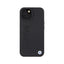 BMW Leather Hot Stamp MagSafe – dėklas iPhone 15 telefonui (juodas)
