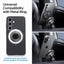 Spigen MFT13 magnetinis automobilinis laikiklis prietaisų skydeliui ir ventiliacijos grotelėms – magnetinis automobilinis laikiklis „MagSafe“ (sidabrinis)