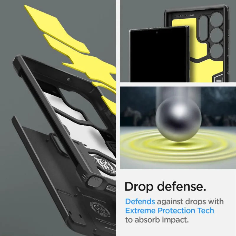 Spigen Tough Armor – dėklas Samsung Galaxy S23 Ultra (juodas)