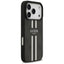 Guess 4G Printed Stripes MagSafe – dėklas iPhone 17 Pro (juodas)