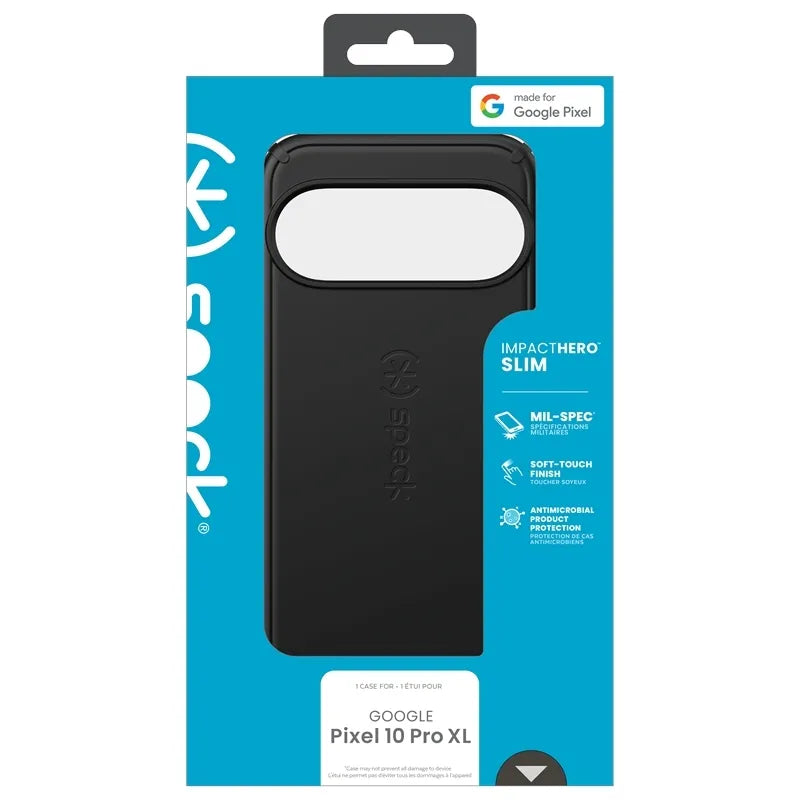 Speck ImpactHero Slim – Google Pixel 10 Pro XL dėklas (juodas)