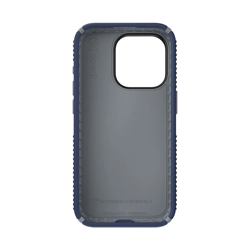 Speck Presidio2 Grip – dėklas iPhone 15 Pro (Coastal Blue / Dust Gray / White)