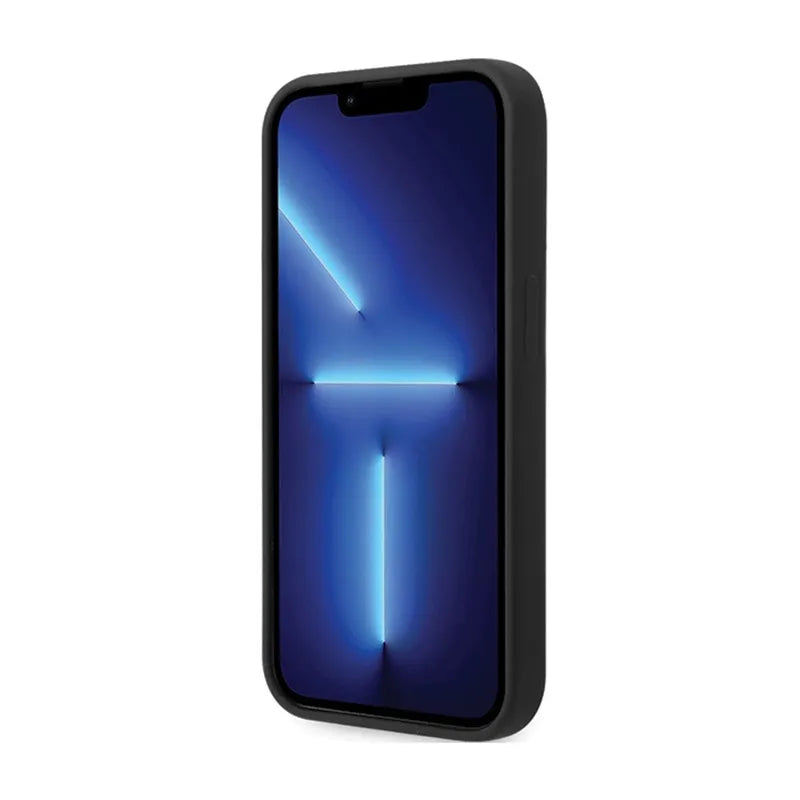 BMW Signature Liquid Silicone MagSafe dėklas, skirtas iPhone 14 Pro (juodas)