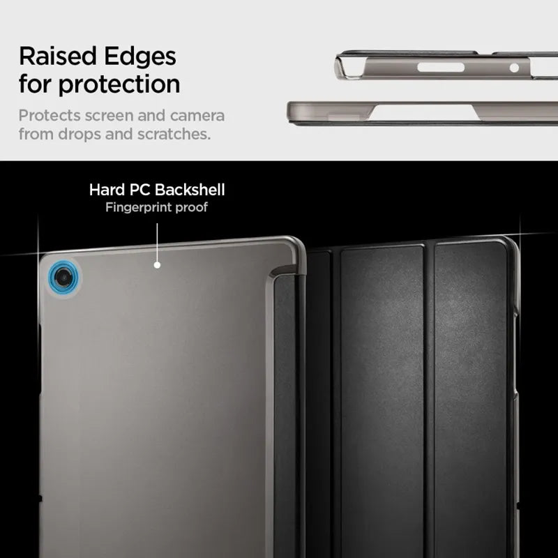 Spigen Smart Fold – dėklas Samsung Galaxy Tab A11+ / A9+ (juodas)
