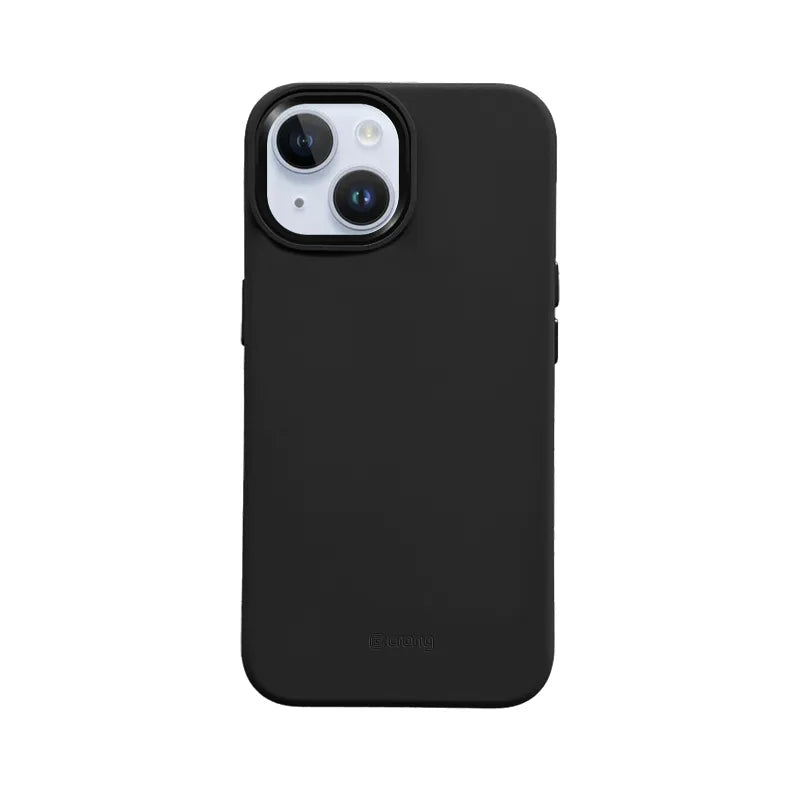 Crong Color Cover LUX Magnetic – iPhone 15 Plus MagSafe dėklas (juodas)