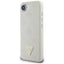 Guess Grained Hot Stamp Peony Triangle Logo MagSafe – dėklas iPhone 16e (smėlio spalvos)