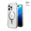 Speck Presidio Perfect-Clear Grip ClickLock & MagSafe – dėklas iPhone 16 Pro (skaidrus / chromuota apdaila / Serene Silver)