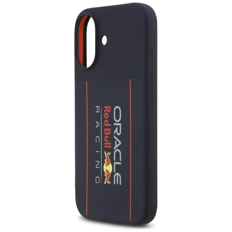 Red Bull Silicone Oversize Vertical Logo MagSafe – iPhone 17 dėklas (tamsiai mėlynas)