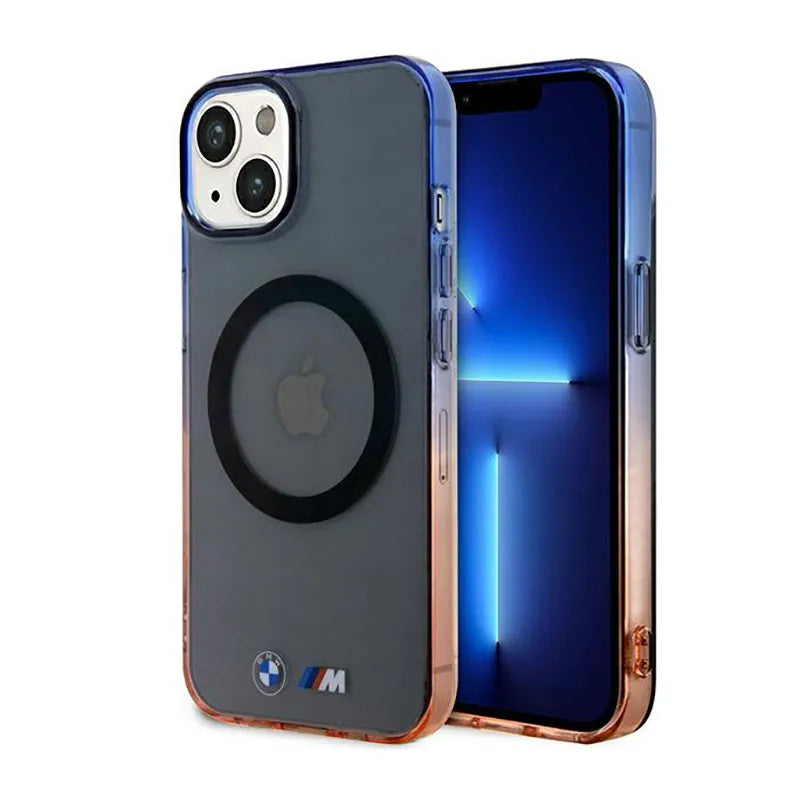 BMW Gradient Bumper MagSafe - Dėklas iPhone 14 Plus (pilkas)