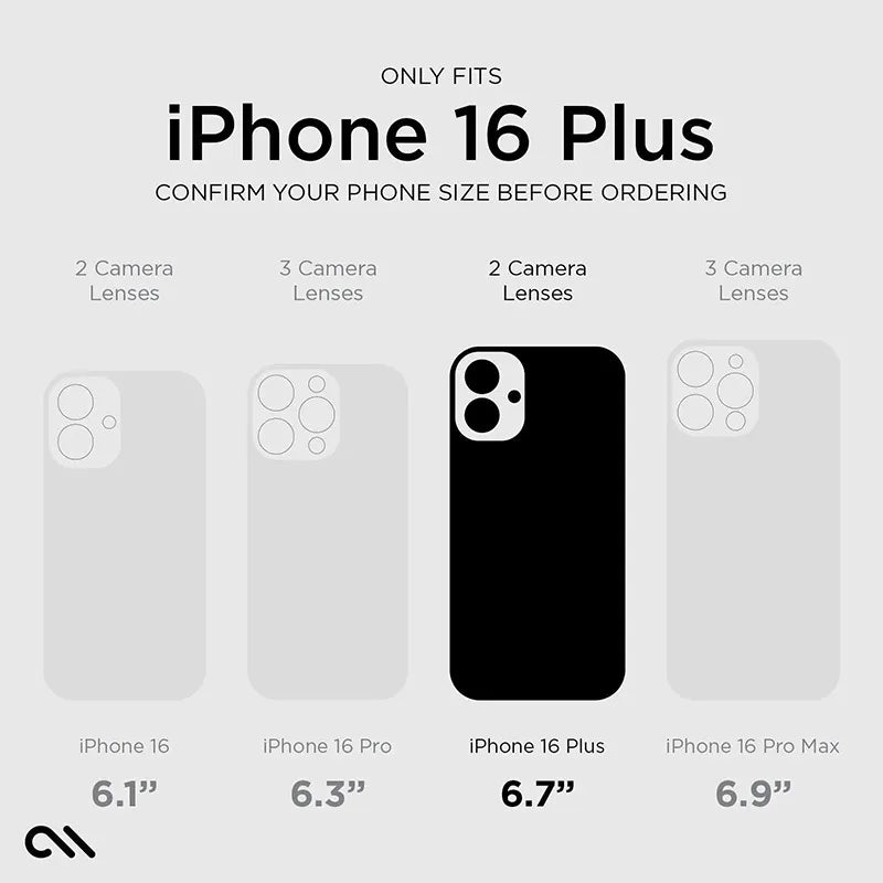Case-Mate Tough D3O MagSafe – dėklas iPhone 16 Plus (skaidrus)