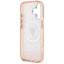 Guess IML Metal Glitter 4G Circle Triangle MagSafe – dėklas iPhone 16 (rožinis)