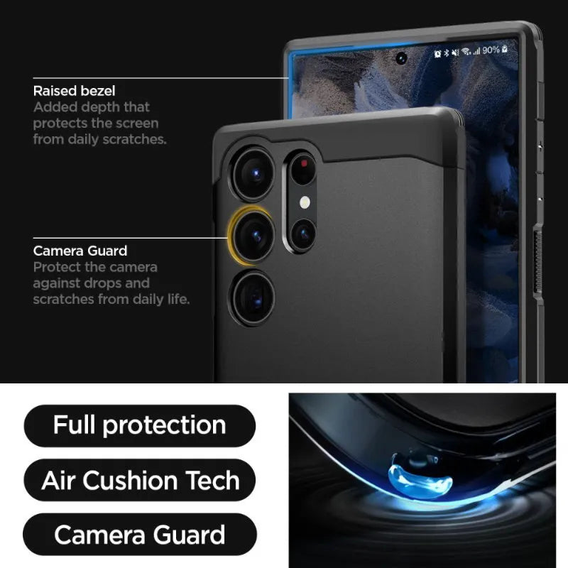 Spigen Tough Armor – dėklas Samsung Galaxy S23 Ultra (juodas)