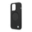 BMW Signature Liquid Silicone MagSafe dėklas, skirtas iPhone 14 Pro (juodas)