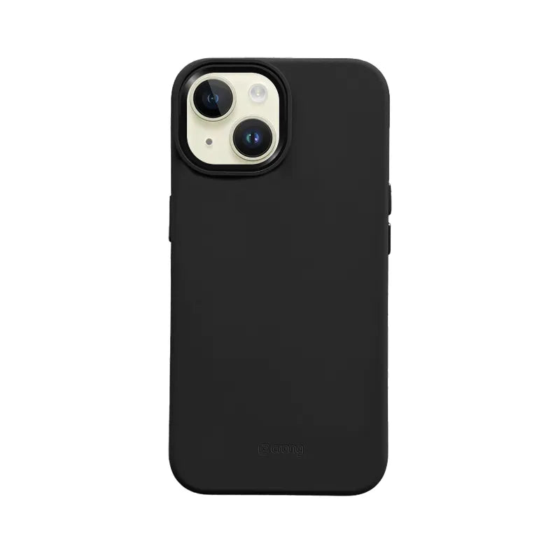 Crong Color Cover LUX Magnetic – iPhone 15 Plus MagSafe dėklas (juodas)