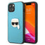 Karl Lagerfeld PU odinis dėklas su metaline Karl's Head detale - iPhone 13 mini (mėlynas)