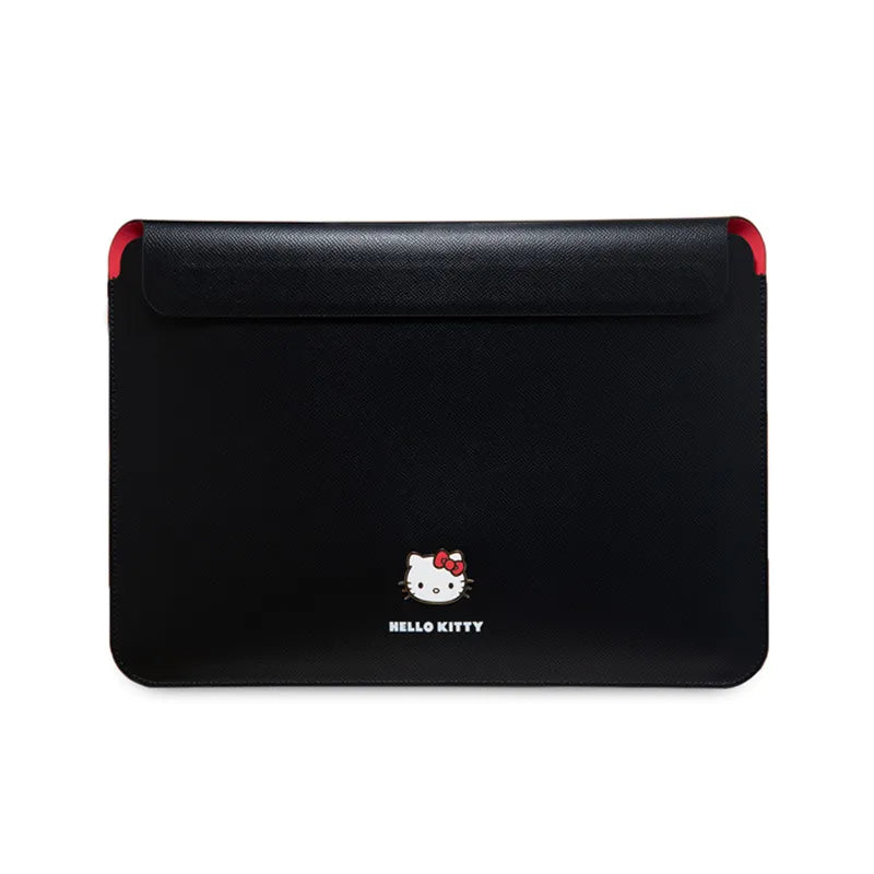Hello Kitty PU Metal Logo dėklas – Nešiojamojo kompiuterio krepšys 13" / 14" (juodas)