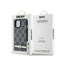 DKNY „Leather Checkered Mono Pattern & Printed Stripes“ – „iPhone 14 / 15 / 13“ dėklas (juodas)