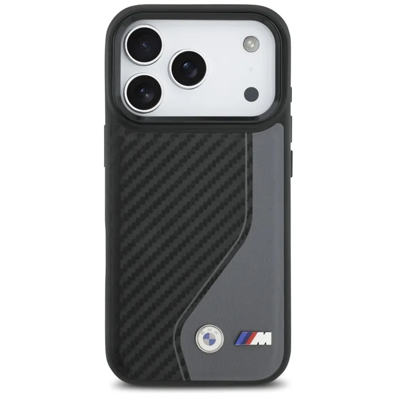 BMW M Carbon Logo MagSafe – Dėklas iPhone 17 Pro (antracito spalvos)