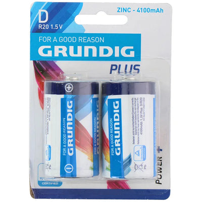 Grundig - Cinko baterija D / R20 1,5 V 4100 mAh, 2 vnt.
