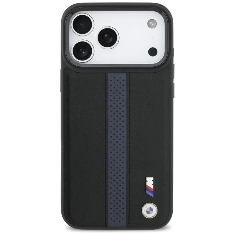 BMW M Perforated Stripe Logo MagSafe - iPhone 17 Pro Max dėklas (mėlynas)