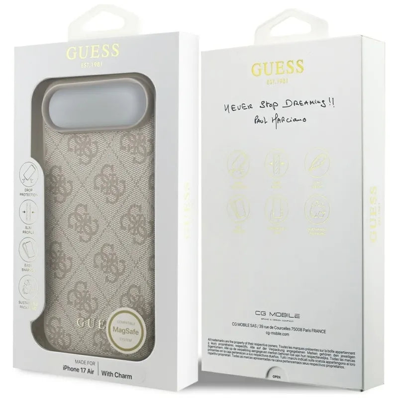 Guess 4G Charms Collection MagSafe – dėklas iPhone Air (rožinis)