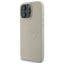 Guess Grained Ring MagSafe – Dėklas iPhone 16 Pro Max (smėlio spalvos)