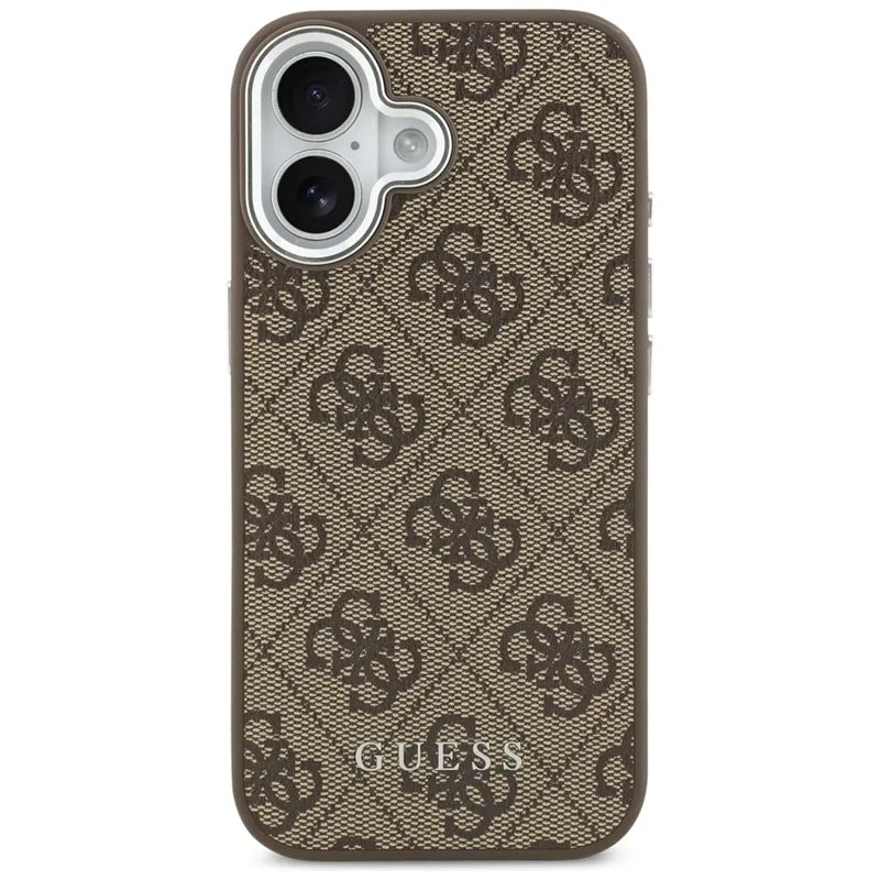 Guess 4G Classic Logo MagSafe - iPhone 17 dėklas (rudos spalvos)