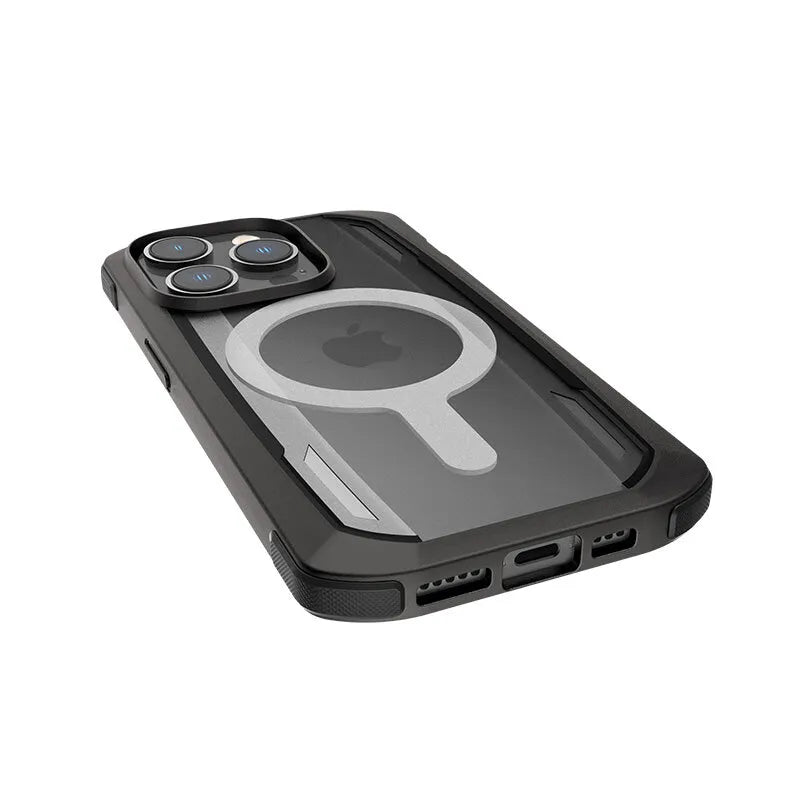 X-Doria Raptic Secure MagSafe – Biologiškai skaidus dėklas, skirtas iPhone 14 Pro Max (išbandytas kritimo testais iš 4m) (Juodas)