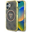 Guess IML Metal Glitter 4G Circle Triangle MagSafe – Dėklas iPhone 16 (rudas)