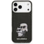 Karl Lagerfeld IML Aquarelle Karl & Choupette & Logo MagSafe – dėklas iPhone 17 Pro Max (juodas)
