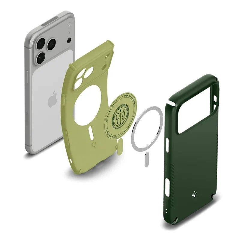 Spigen Nano Pop Mag MagSafe – dėklas, skirtas iPhone 18 Pro / 17 Pro (Avo Green)