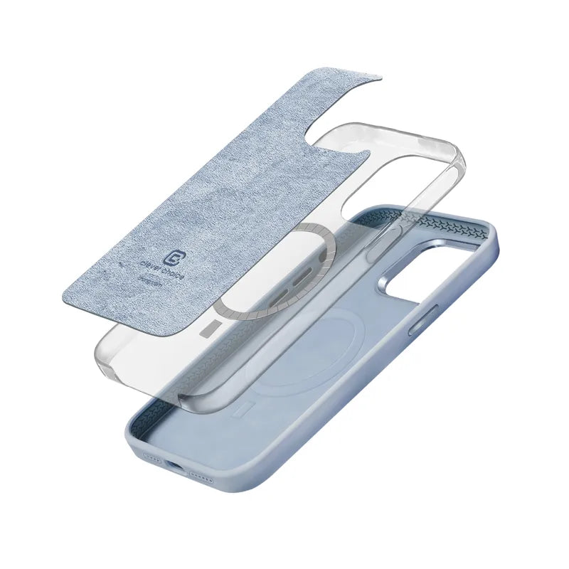 Crong Color Cover LUX Magnetic – „iPhone 15 Plus“ „MagSafe“ dėklas (mėlynas)