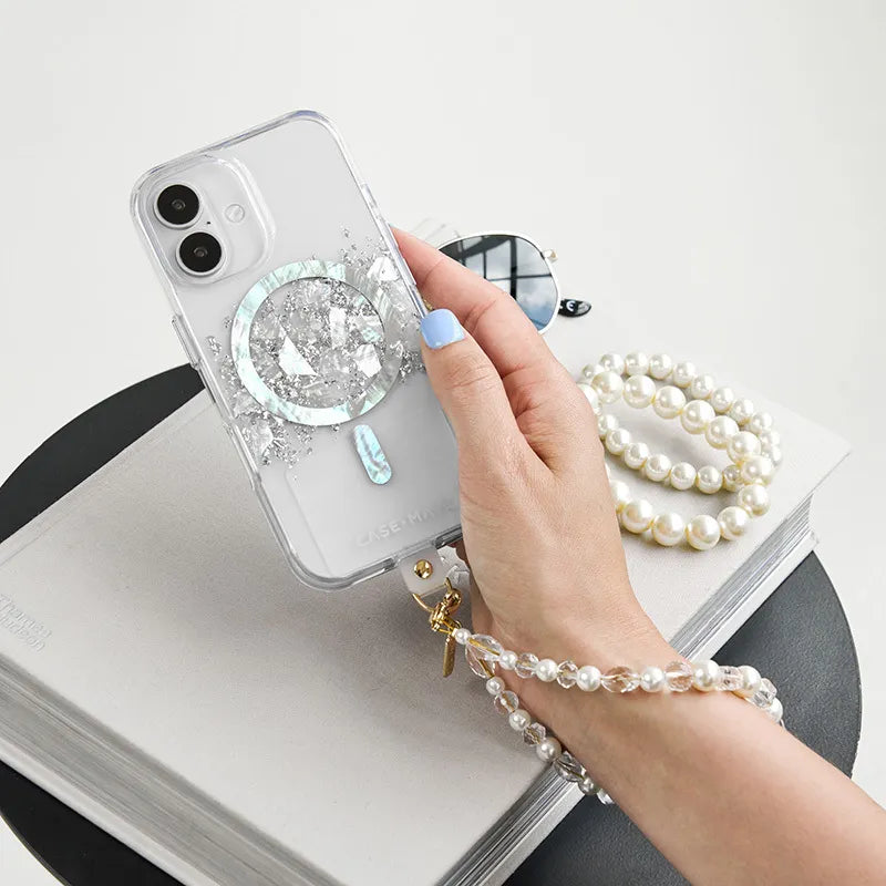 Case-Mate Karat MagSafe – dėklas iPhone 16 su perlamutro intarpais (A Touch of Pearl)
