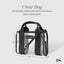 Case-Mate Micro Tote Bag – vandeniui atsparus krepšys per petį (Midnight Black/Clear)