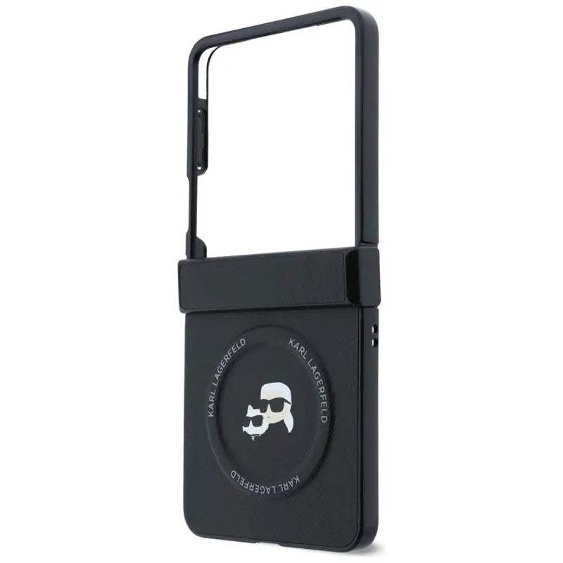 Karl Lagerfeld Karl & Choupette Pins MagSafe – Samsung Galaxy Z Flip 8 dėklas (juodas)